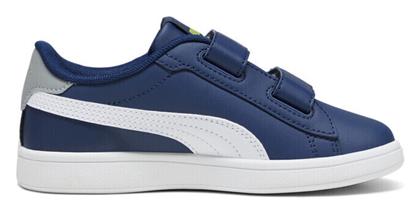 Puma Παιδικά Sneakers Smash 3.0 με Σκρατς Navy Μπλε