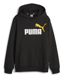 Puma Παιδικό Φούτερ με Κουκούλα και Τσέπες Μαύρο