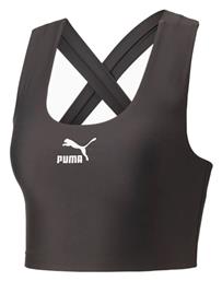 Puma T7 Γυναικείο Αθλητικό Crop Top Αμάνικο Μαύρο Μαύρο