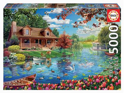 Puzzle Casita En El Lago 2D 5000 Κομμάτια