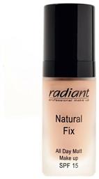 Radiant Natural Fix All Day Matt Liquid Make Up SPF15 04 Peachy Beige 30ml