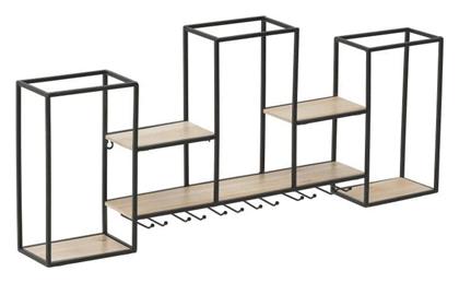 Ράφι Τοίχου Μαύρο / Natural 97x13x53cm