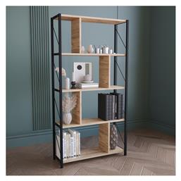Ραφιέρα Δαπέδου Fitabo 75x22x151εκ. Μαύρο - Oak