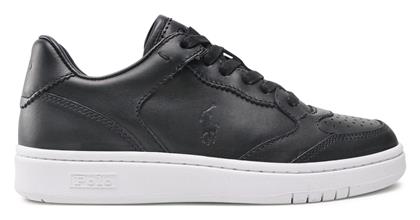 Ralph Lauren Court Lux Ανδρικά Sneakers Μαύρα