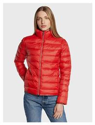 Ralph Lauren Κοντό Γυναικείο Puffer Μπουφάν για Χειμώνα Κόκκινο