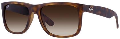 Ray Ban Justin Γυαλιά Ηλίου με Καφέ Ταρταρούγα Κοκκάλινο Σκελετό και Καφέ Ντεγκραντέ Καθρέφτη Φακό RB4165 710/13