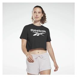 Reebok Identity Κοντομάνικο Crop Top Μαύρο