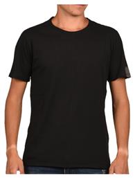 Replay Raw Cut Cotton Ανδρικό T-shirt Μαύρο Μονόχρωμο