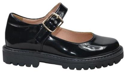 Ricco Mondo Παιδικές Μπαλαρίνες με Ρυθμιζόμενο Μεταλλικό Κούμπωμα Δερμάτινες