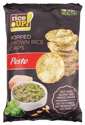 RiceUp Πατατάκια Popped Brown Rice με Γεύση Pesto Χωρίς Γλουτένη 60gr