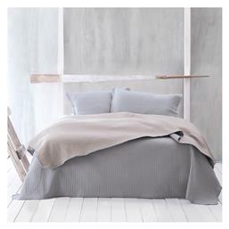 Rythmos Jazz Σετ Κουβερλί Υπέρδιπλο Microsatin 01 Grey-Beige 220x240cm από το Aithrio