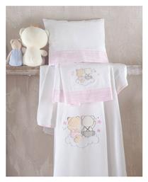 Rythmos Κουβέρτα Κούνιας Πικέ Ροζ Ροζ 120x150εκ.