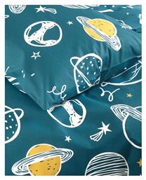 Rythmos Saturn Σετ Παιδικές Μαξιλαροθήκες από 100% Βαμβάκι 50x70εκ. Πετρολ