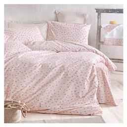 Rythmos Tiny Heart Σετ Παιδική Παπλωματοθήκη Μονή με Μαξιλαροθήκη Βαμβακερή Somon 160x250εκ.