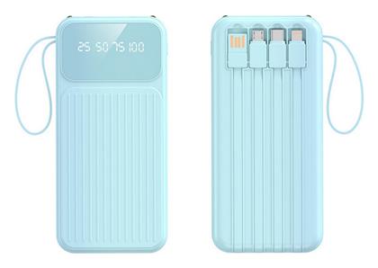 S101 Power Bank 8000mAh 20W με 2 Θύρες USB-A και Θύρα USB-C Μπλε