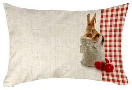 Saint Clair Easter Cushion 04 Πασχαλινό Μαξιλάρι Υφασμάτινο 45x45x30εκ. σε Μπεζ χρώμα