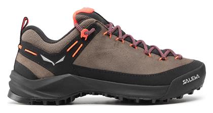 Salewa Wildfire Leather Γυναικεία Ορειβατικά Παπούτσια Μαύρα