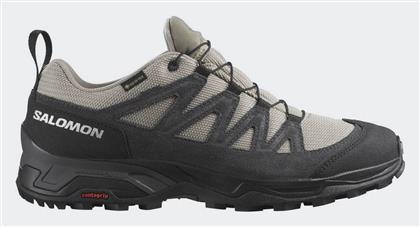 Salomon X Ward GTX Ανδρικά Ορειβατικά Παπούτσια Αδιάβροχα με Μεμβράνη Gore-Tex Khaki / Black / Pewter