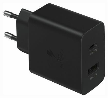 Samsung Φορτιστής Χωρίς Καλώδιο με Θύρα USB-A και Θύρα USB-C 35W Μαύρος (EP-TA220NBEGEU)