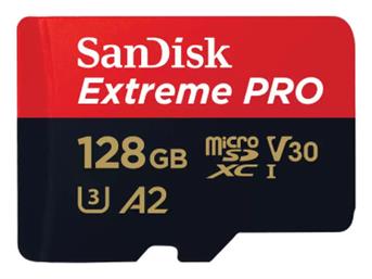 Sandisk Extreme Pro microSDXC 128GB Class 10 U3 V30 A2 UHS-I