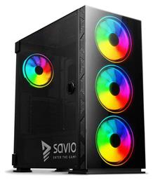 Savio Prime X1 ARGB Gaming Full Tower με Πλαϊνό Παράθυρο