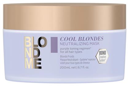 Schwarzkopf Μάσκα Μαλλιών BlondMe Cool Blondes Neutralizing Cool Blondes Neutralizing για Προστασία Χρώματος 200ml