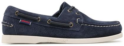 Sebago Portland Flesh Out Suede Ανδρικά Boat Shoes σε Μπλε Χρώμα