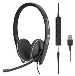 Sennheiser SC 165 On Ear Multimedia Ακουστικά με μικροφωνο και σύνδεση USB-A