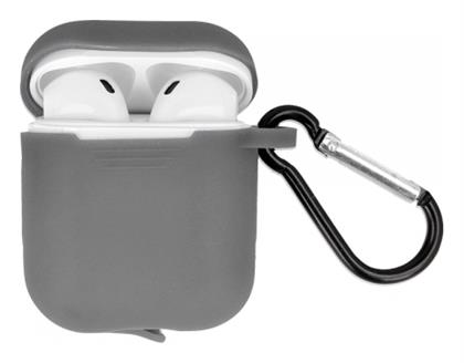 Senso Θήκη Σιλικόνης με Γάντζο σε Γκρι χρώμα για Apple AirPods