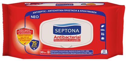 Septona Antibacterial Αντισηπτικά Μαντηλάκια Χεριών 60τμχ από το Pharm24