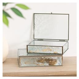 Σετ Μπιζουτιέρα Κουτί Γυάλινη 21.5x16.5x5.6cm