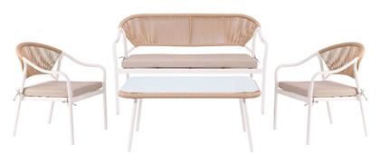 Σετ Σαλονιού 4τμχ Άσπρο Ε257,1