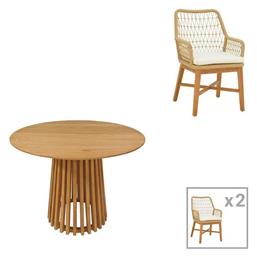 Σετ Τραπεζαρίας με Μαξιλάρια 3τμχ Φυσική - Μπεζ 343-000052