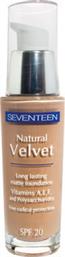 Seventeen Natural Velvet Longlasting Matte Foundation SPF20 03 Light Beige 30ml