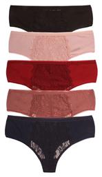 Sexen Βαμβακερά Ψηλόμεσα Γυναικεία String MultiPack με Δαντέλα