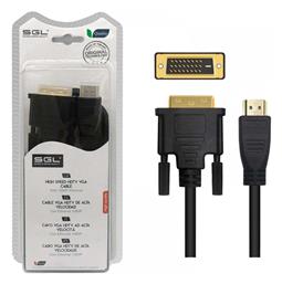 SGL Cable DVI-D male - HDMI male 3m Μαύρο (094991)