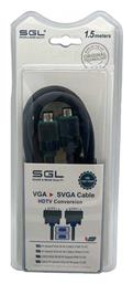 SGL Cable VGA male - VGA male Μαύρο 1.5m (095721)