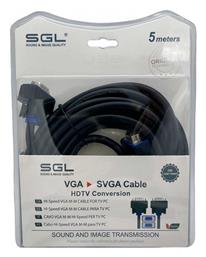 SGL Cable VGA male - VGA male Μαύρο 5m (095745)