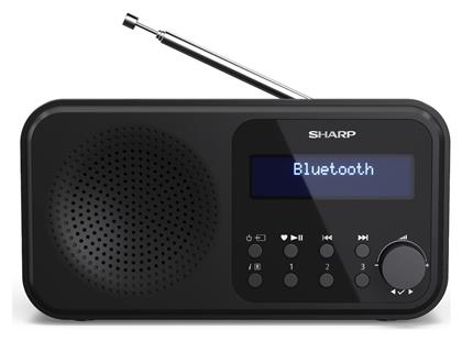 Sharp Tokyo Φορητό Ραδιόφωνο Επαναφορτιζόμενο DAB+ με Bluetooth και USB Midnight Black