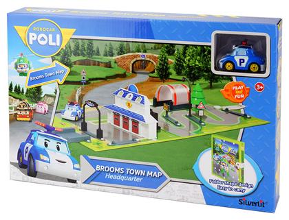 Silverlit Robocar Poli Brooms Town Map Headquarter