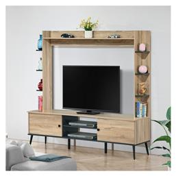 Σύνθετο Σαλονιού Zezan Sonoma-ανθρακί Μ182.5xΒ40xΥ162εκ.