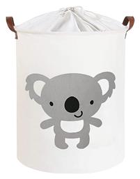 Sipo Παιδικό Καλάθι Απλύτων Πτυσσόμενο από Ύφασμα Λευκό 35x35x45cm