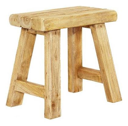 Σκαμπό Σαλονιού Tribeca Ξύλο Teak 42x24x41εκ.