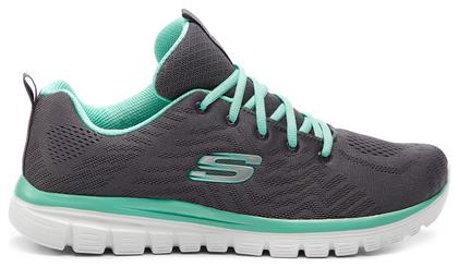 Skechers Engineered Mesh Lace-Up Γυναικεία Αθλητικά Παπούτσια Running Γκρι