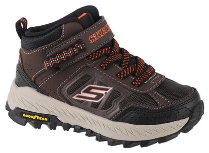 Skechers Παιδικά Μποτάκια Πεζοπορίας Fuse Tread Καφέ