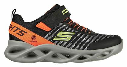 Skechers Παιδικά Sneakers Twisty Brights με Φωτάκια για Αγόρι Μαύρα