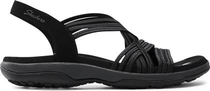 Skechers Reggae Slim Simply Stretch Γυναικεία Σανδάλια σε Μαύρο Χρώμα