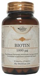 Sky Premium Life Biotin Βιταμίνη για τα Μαλλιά, τo Δέρμα & τα Νύχια 1000mg 1000mcg 60 κάψουλες από το Pharm24