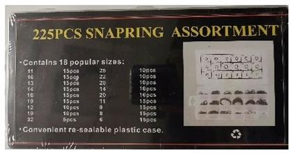 Snapring Assortment Μεταλλικές Φλάντζες Ηλεκτρικών Αντιστάσεων 225 τμχ