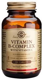 Solgar B-Complex with Vitamin C Πολυβιταμίνη 100 ταμπλέτες 100τμχ